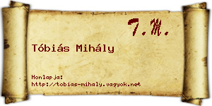 Tóbiás Mihály névjegykártya