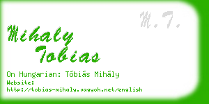 mihaly tobias business card